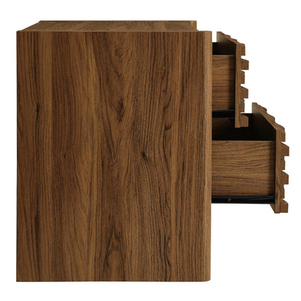 Modway Emric Wave Nightstand in Walnut MOD-7236-WAL Modway