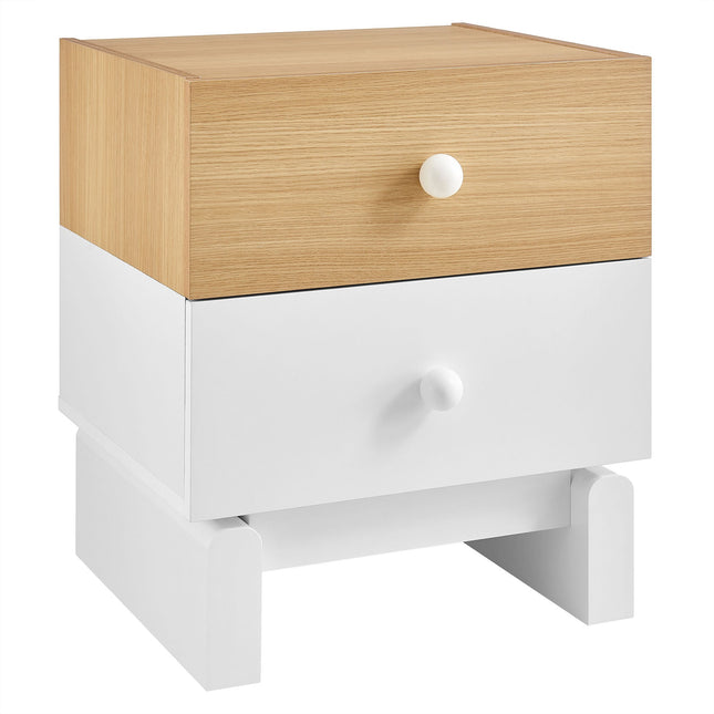 Modway MOD-7238 Nolia 2-Drawer Color Block Nightstand Modway