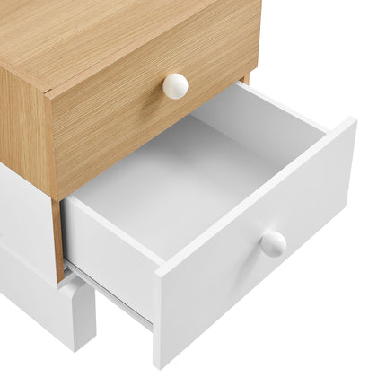 Modway MOD-7238 Nolia 2-Drawer Color Block Nightstand Modway