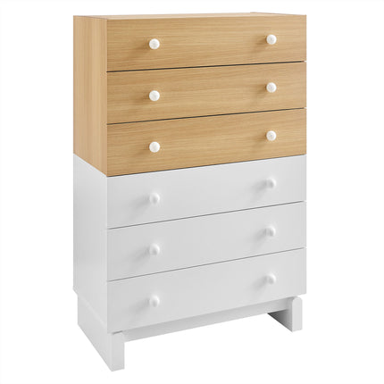 Modway MOD-7240 Nolia 6-Drawer Color Block Dresser Chest Modway