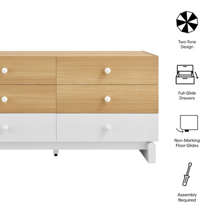 Modway MOD-7241 Nolia 6-Drawer Color Block Dresser Modway