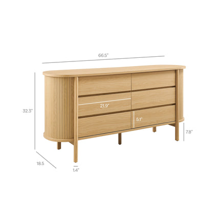 Modway MOD-7242 Cadence 6-Drawer Curved Dresser Modway