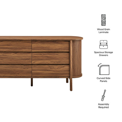 Modway MOD-7242 Cadence 6-Drawer Curved Dresser Modway
