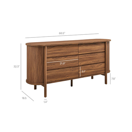 Modway MOD-7242 Cadence 6-Drawer Curved Dresser Modway