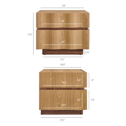 Modway MOD-7243 Isola 2 Drawer Nightstand Modway