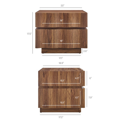Modway MOD-7243 Isola 2 Drawer Nightstand Modway