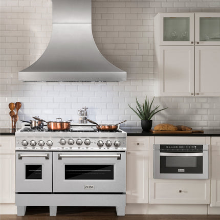 ZLINE 48 in. 6.0 cu. ft. Range with Natural Gas Stove and Natural Gas Oven in Fingerprint Resistant Stainless Steel (RGS-SN-48)
