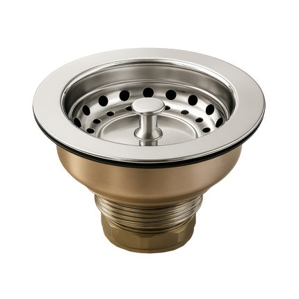 Whitehaus 3 1/2" Basket Strainer With Lift Stopper - NRNW35B-SS Whitehaus