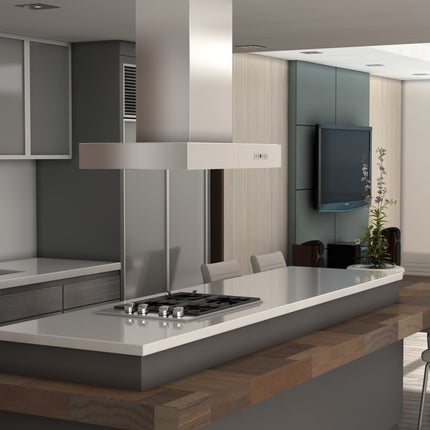 ZLINE 60" Ducted Professional Island Mount Range Hood in Stainless Steel (KECOMi-60)