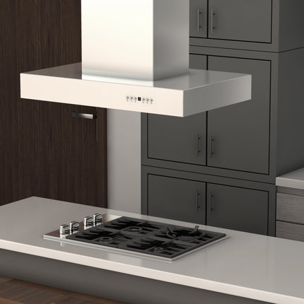 ZLINE 48" Ducted Professional Island Mount Range Hood in Stainless Steel (KECOMi-48)