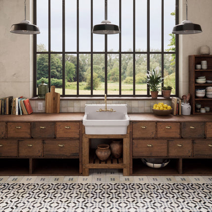 Whitehaus Old Fashioned Country Fireclay Utility Sink With High Backsplash - OFCH2230-WHITE Whitehaus