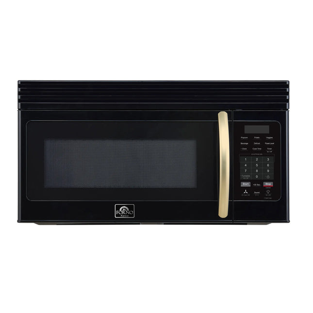 Forno Scalo 30-Inch Over the Range Microwave, Black – 1.6 cu.ft, 300 CFM Vent, Touch Control, LED Light FORNO