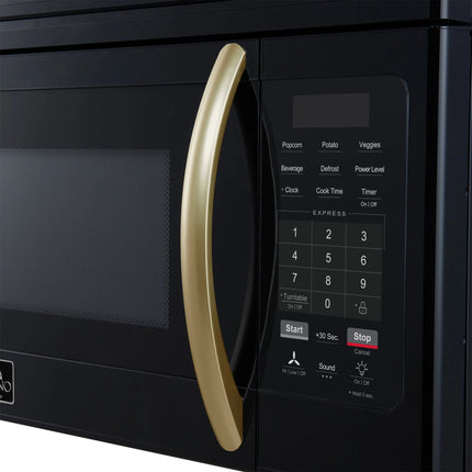 Forno Scalo 30-Inch Over the Range Microwave, Black – 1.6 cu.ft, 300 CFM Vent, Touch Control, LED Light FORNO