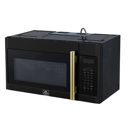 Forno Fornace 30-Inch Over the Range Convection Microwave, Black – 1.5 cu.ft, 300 CFM Vent, Touch Control, LED Light FORNO