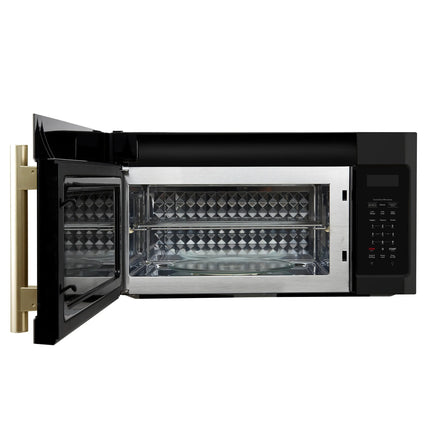 Forno Fornace 30-Inch Over the Range Convection Microwave, Black – 1.5 cu.ft, 300 CFM Vent, Touch Control, LED Light FORNO