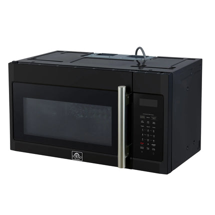 Forno Fornace 30-Inch Over the Range Convection Microwave, Black – 1.5 cu.ft, 300 CFM Vent, Touch Control, LED Light FORNO