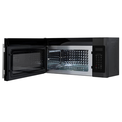 Forno Fornace 30-Inch Over the Range Convection Microwave, Black – 1.5 cu.ft, 300 CFM Vent, Touch Control, LED Light FORNO