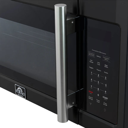 Forno Fornace 30-Inch Over the Range Convection Microwave, Black – 1.5 cu.ft, 300 CFM Vent, Touch Control, LED Light FORNO