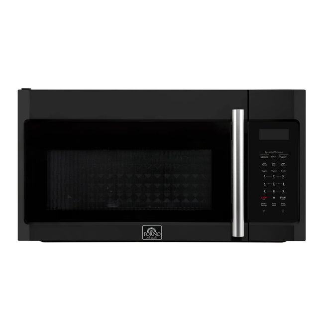 Forno Fornace 30-Inch Over the Range Convection Microwave, Black – 1.5 cu.ft, 300 CFM Vent, Touch Control, LED Light FORNO