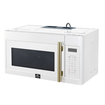 Forno Fornace 30-Inch Over the Range Convection Microwave, White – 1.5 cu.ft, 300 CFM Vent, Touch Control, LED Light FORNO