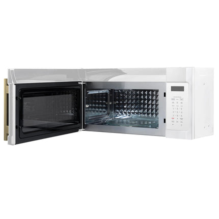 Forno Fornace 30-Inch Over the Range Convection Microwave, White – 1.5 cu.ft, 300 CFM Vent, Touch Control, LED Light FORNO