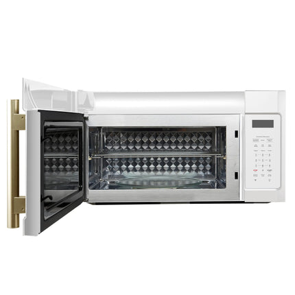 Forno Fornace 30-Inch Over the Range Convection Microwave, White – 1.5 cu.ft, 300 CFM Vent, Touch Control, LED Light FORNO