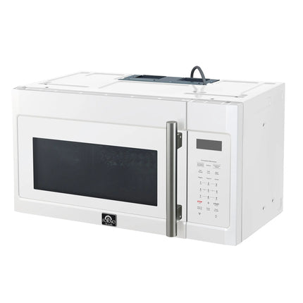 Forno Fornace 30-Inch Over the Range Convection Microwave, White – 1.5 cu.ft, 300 CFM Vent, Touch Control, LED Light FORNO