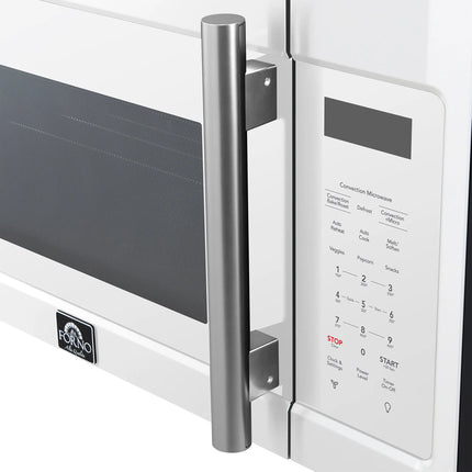 Forno Fornace 30-Inch Over the Range Convection Microwave, White – 1.5 cu.ft, 300 CFM Vent, Touch Control, LED Light FORNO