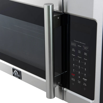 Forno Fornace 30-Inch Over the Range Convection Microwave, Stainless Steel – 1.5 cu.ft, 300 CFM Vent, Touch Control, LED Light FORNO