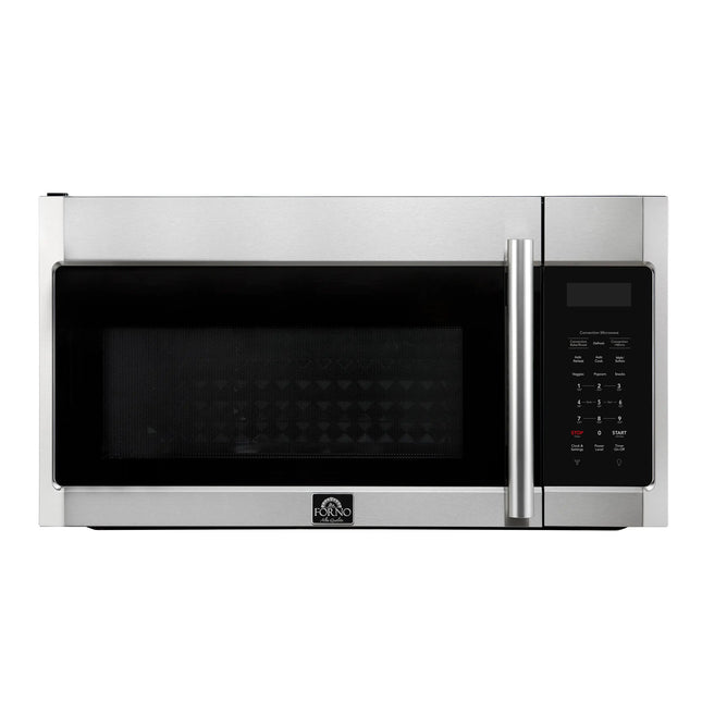 Forno Fornace 30-Inch Over the Range Convection Microwave, Stainless Steel – 1.5 cu.ft, 300 CFM Vent, Touch Control, LED Light FORNO