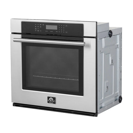 Forno Villarosa 30-Inch Electric Wall Oven, Stainless Steel, 5.0 cu.ft Capacity, Air Fry, Steam Cleaning, Glass Touch Controls FORNO