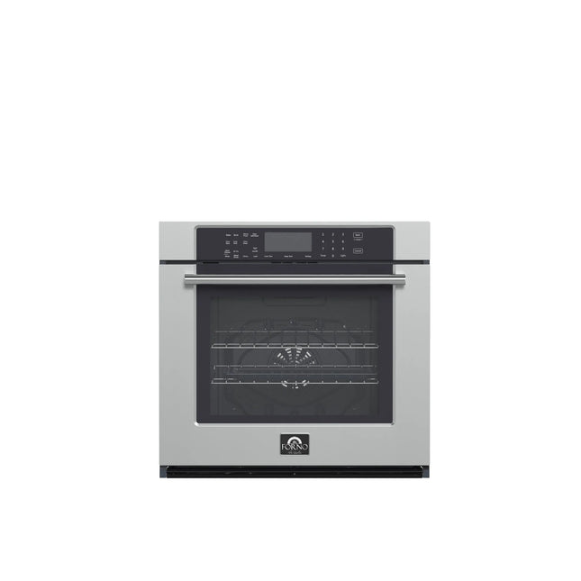 Forno Villarosa 30-Inch Electric Wall Oven, Stainless Steel, 5.0 cu.ft Capacity, Air Fry, Steam Cleaning, Glass Touch Controls FORNO