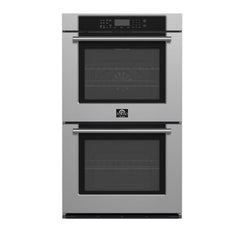 Forno Villarosa 30-Inch Built-In Double Wall Oven, Stainless Steel, Convection Cooking, Touch Control Panel, Self-Cleaning Function FORNO