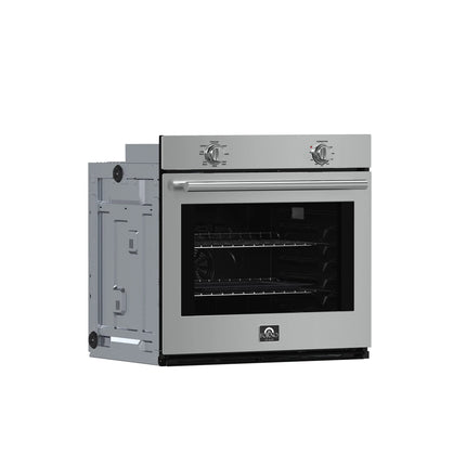 Forno Vomero 30-Inch Wall Oven, Stainless Steel, 5 cu.ft Capacity, 3550 Watts Convection, Mechanical Controls, Self-Cleaning Function FORNO