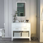 White | Brushed Gold Hardware