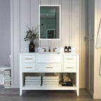 White | Brushed Gold Hardware