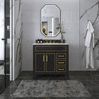 Black Onyx | Brushed Gold Hardware