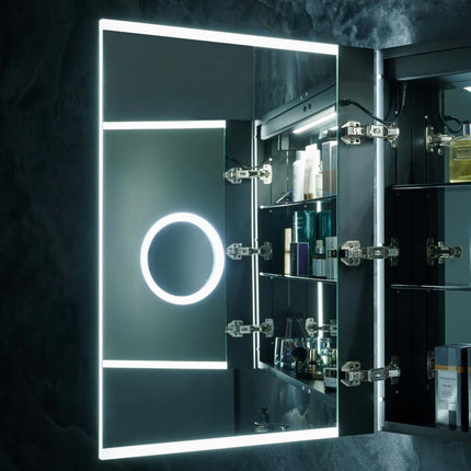 Pagani LED Mirror Cabinet with Defogger, Dimmer, Magnifier & USB outlet Ancerre Designs