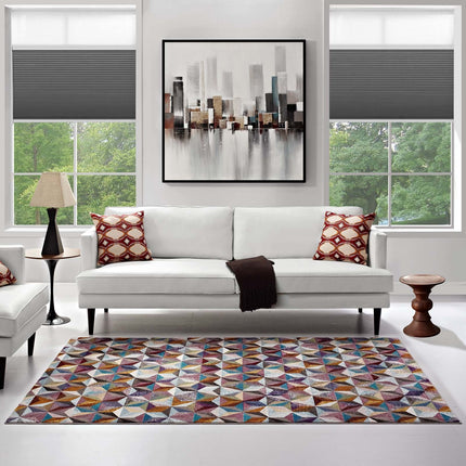 Modway R-1092-810 Arisa Geometric Hexagon Mosaic 8x10 Area Rug Modway