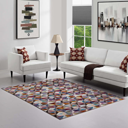 Modway R-1092-810 Arisa Geometric Hexagon Mosaic 8x10 Area Rug Modway