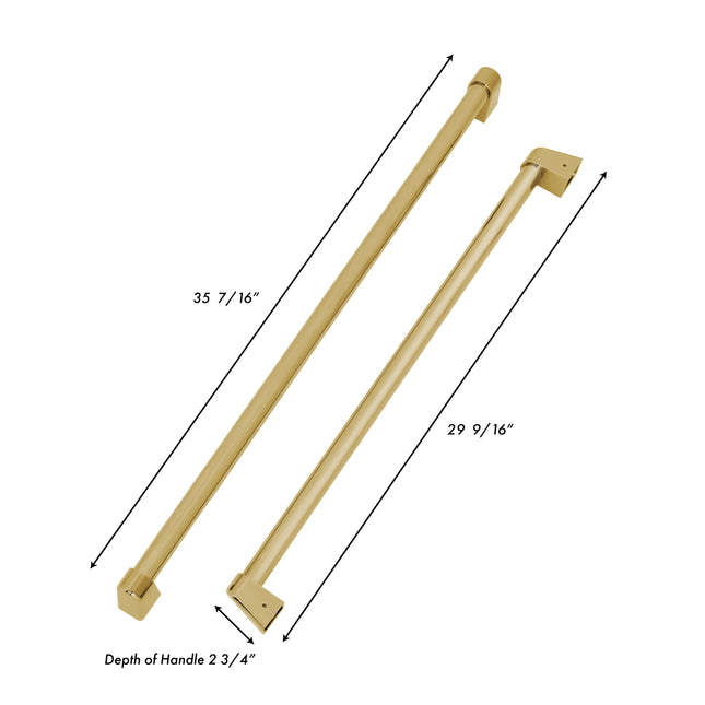 ZLINE Autograph Edition 36 in. Built-in Refrigerator Handles (Set of 3) in Champagne Bronze (RBIVHZ-CB-36)