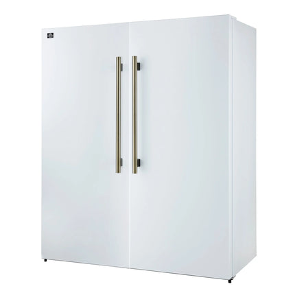 Forno Maderno 2-28-Inch Wide Convertible Refrigerator/Freezer in White, Decorative Trim, 27.2 cu.ft, 84-Inch High, ENERGY STAR Certified FORNO