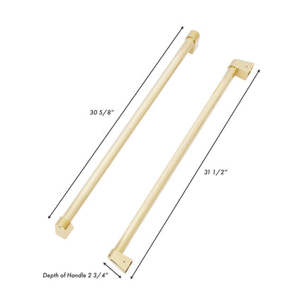 ZLINE Autograph Edition Polished Gold Traditional Handles (Set of 4) for Counter-Depth and Standard-Depth Refrigerators (RFMHZ-36-G)