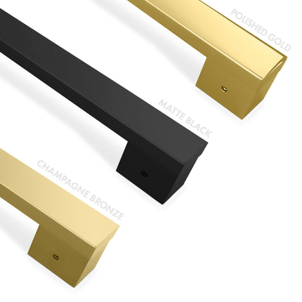 ZLINE Autograph Edition Matte Black Modern Handles (Set of 4) for Counter-Depth and Standard-Depth Refrigerators (RFMHZ-F-36-MB)
