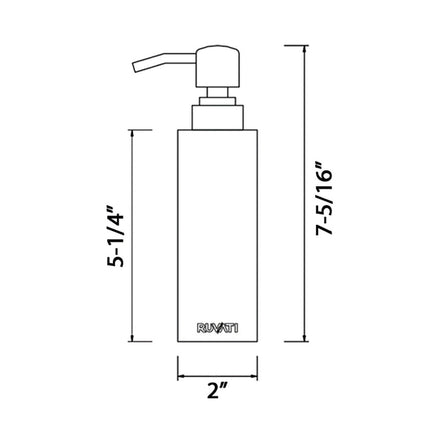 Ruvati Black Soap Dispenser Modern Square for Workstation Sink Organizer - RVA1019 Ruvati