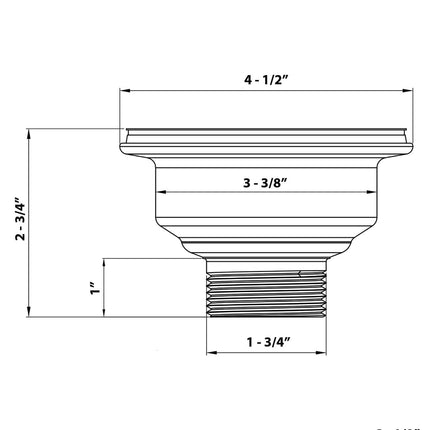 Ruvati Kitchen Sink Strainer Drain Assembly - Gunmetal Black Stainless Steel - RVA1022BL Ruvati
