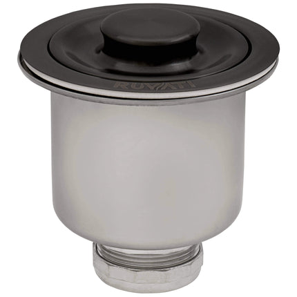 Ruvati Deep Basket Strainer Drain for Kitchen Sinks all Metal 3-1/2 inch - Gunmetal Black Stainless Steel - RVA1027BL Ruvati