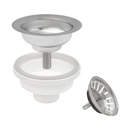 Ruvati Kitchen Sink Basket Strainer Drain Assembly - Stainless Steel - RVA1038ST Ruvati