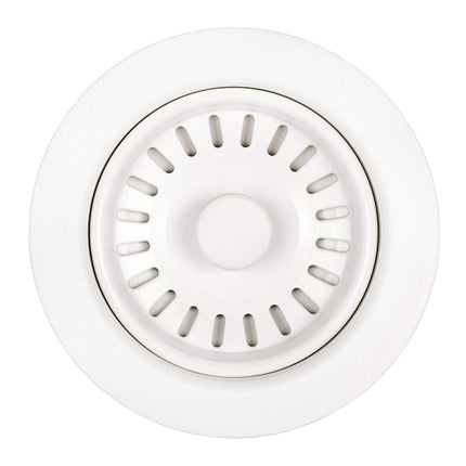 Ruvati Kitchen Sink Basket Strainer Drain Assembly - Matte White - RVA1038WH Ruvati