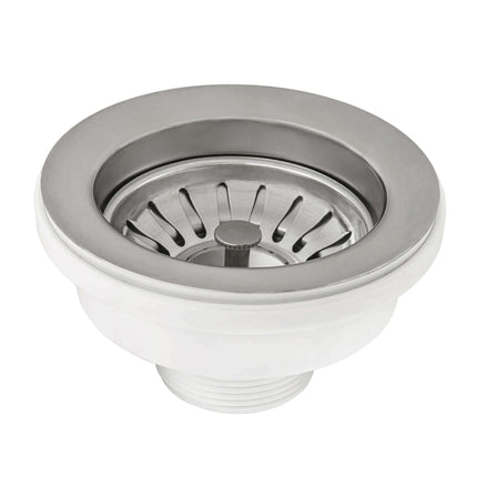 Ruvati Basket Strainer for Thick Fireclay Kitchen Sink Drain Assembly - Stainless Steel - RVA1039ST Ruvati